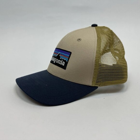 NEW Patagonia P-6 Logo LoPro Trucker Hat Steam Blue One Size Snapback NWOT - Picture 8 of 11